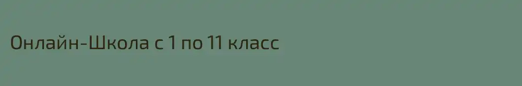 Онлайн-Школа с 1 по 11 класс